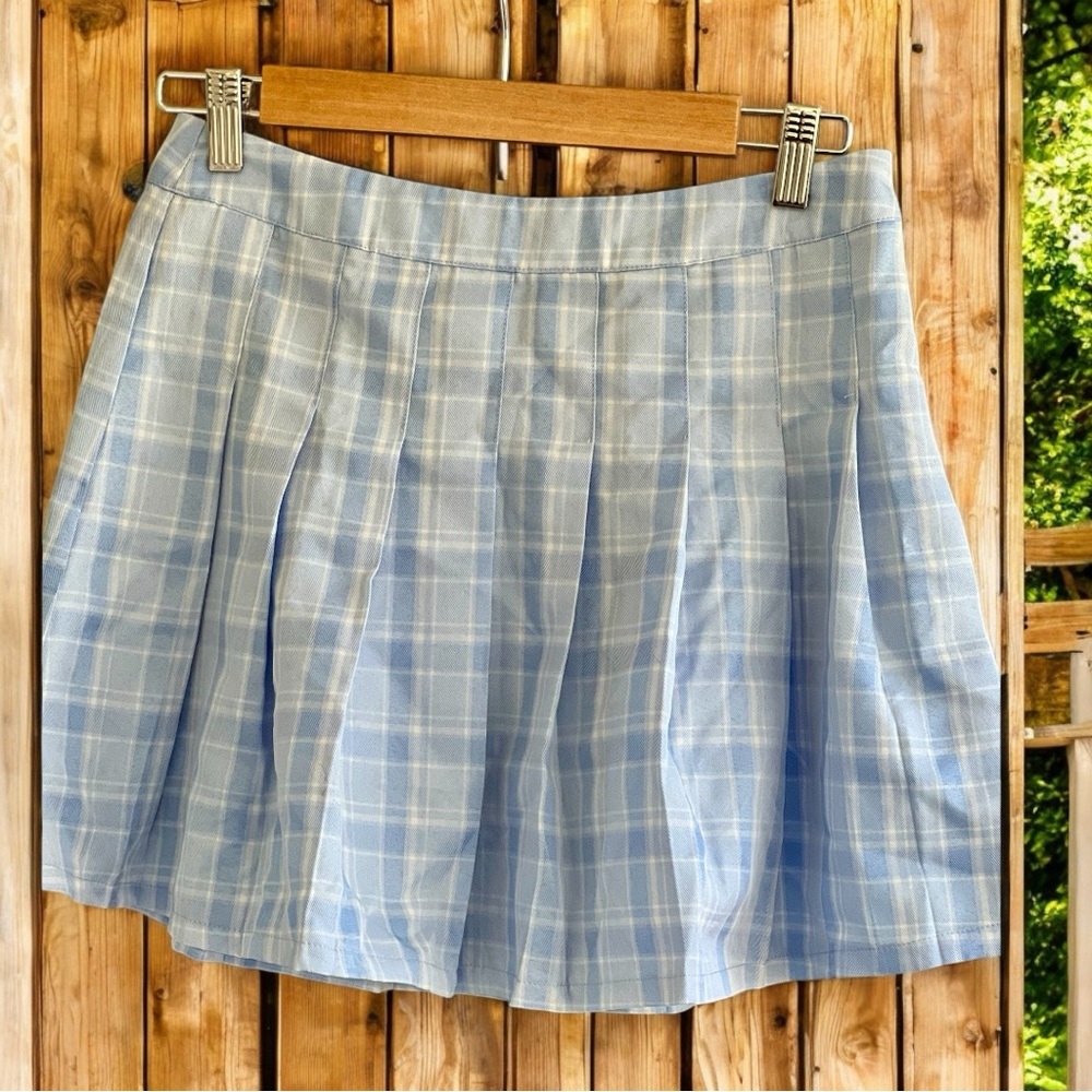 Mable Light Blue Pleated Skirt